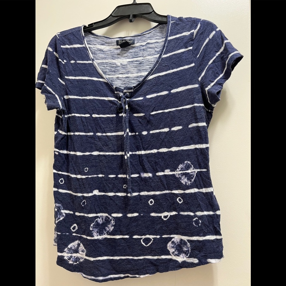 Lucky Lightweight Drawstring Lace Up Top